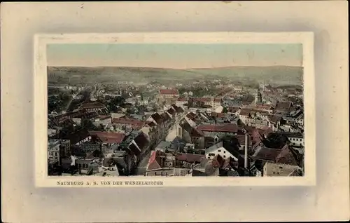 Präge Passepartout Ak Naumburg an der Saale, Blick von der Wenzelkirche