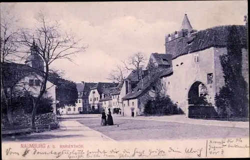 Ak Naumburg an der Saale, Blick auf das Marientor