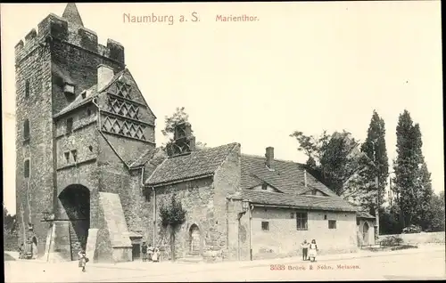 Ak Naumburg an der Saale, Partie am Marienthor