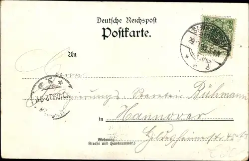 Litho Steinthaleben Kyffhäuserland in Thüringen, Kaiser Wilhelm Denkmal, Deutsche Nationalfeste