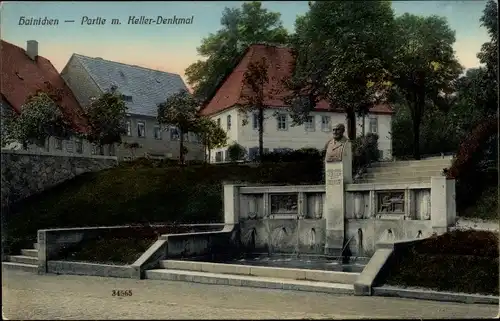 Ak Hainichen in Sachsen, Keller Denkmal