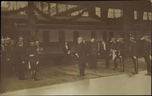 Ak Zürich Stadt Schweiz, Kaiser Wilhelm II, Empfang am Bahnhof, 1912