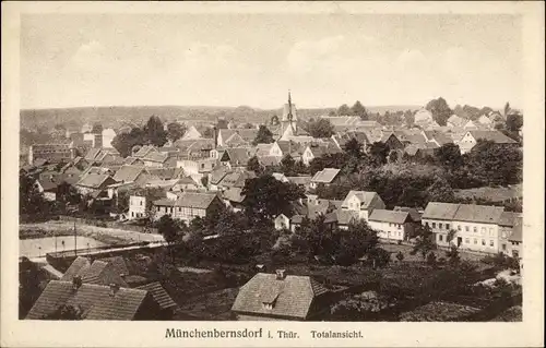Ak Münchenbernsdorf in Thüringen, Totale vom Ort