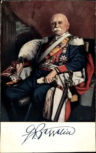 Künstler Ak Emerich, Erwin, Ferdinand Graf von Zeppelin, Portrait in Uniform