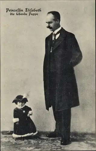 Ak Prinzessin Elisabeth, die lebende Puppe, Liliputanerin
