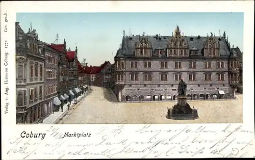 Leuchtfenster Ak Coburg in Oberfranken, Marktplatz