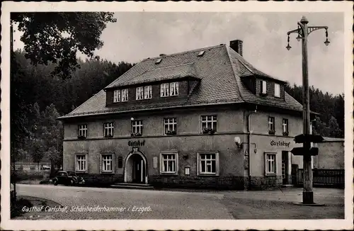 Ak Schönheiderhammer Schönheide im Erzgebirge Sachsen, Gasthof Carlshof