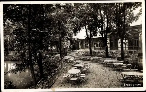 Ak Heilbronn am Neckar, Trappensee Gaststätte, Gartenpartie