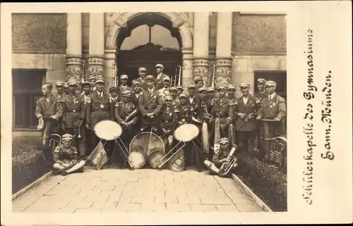 Foto Ak Hann Münden in Niedersachsen, Schülerkapelle des Gymnasiums