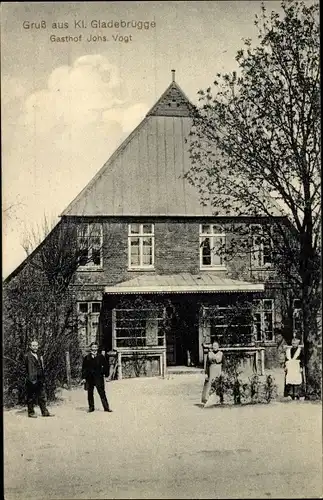 Ak Klein Gladebrügge Schleswig Holstein, Gasthof Johs. Vogt