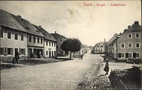 Ak Sayda im Erzgebirge, Hauptstraße