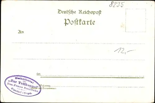 Litho Kipsdorf Altenberg im Erzgebirge, Hotel Tellkoppe