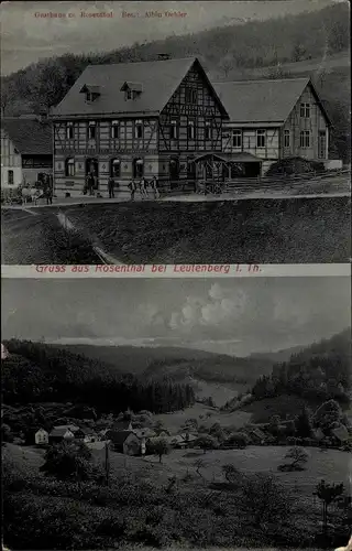 Ak Rosenthal bei Leutenberg Thüringen, Gasthaus zu Rosenthal Besitzer Albin Oehler