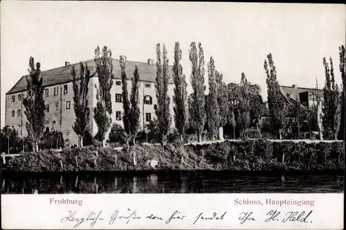 Ak Frohburg in Sachsen, Schloss, Haupteingang