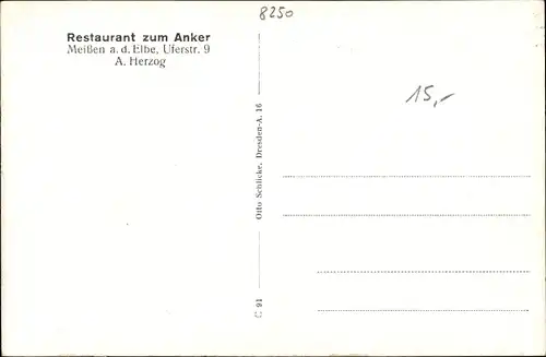 Ak Meißen in Sachsen, Albrechtsburg, Restaurant zum Anker, Uferstraße 9
