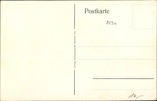Künstler Ak Kamenz Sachsen, Hilfsausschuss für unsere Krieger und ihre Familien, Ortsansicht