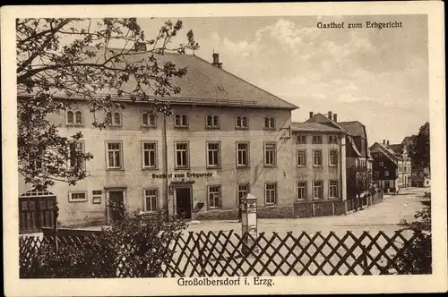 Ak Großolbersdorf im Erzgebirge, Gasthof zum Erbgericht