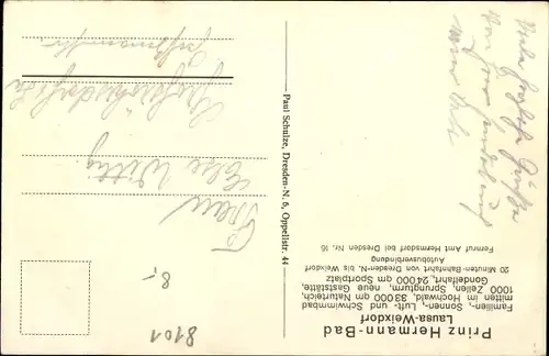 Ak Dresden Nord Lausa Weixdorf, Prinz Hermann Bad