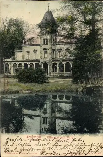 Ak Kreischa bei Dresden, Rittergut mit Park