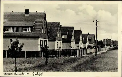 Ak Dresden Langebrück, Heidehof, Partie mit Wohnhäusern