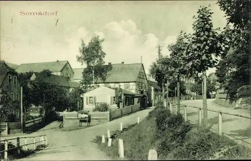 Ak Somsdorf Freital in Sachsen, Teilansicht der Ortschaft