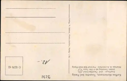 Ak Tauscha in Sachsen, Moderne Tanzstätte Kaffee Mohrmann, Bes. A. Schönfeld