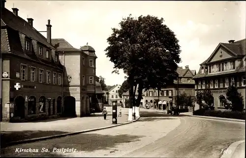 Ak Schirgiswalde Kirschau in der Lausitz, Postplatz, Apotheke