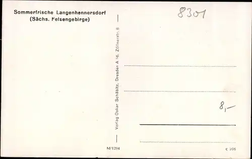 Ak Langenhennersdorf Bad Gottleuba-Berggießhübel in Sachsen, Panoramen