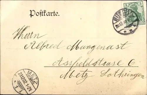 Ak Käshans, alter Mann mit Gehstock