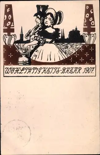 Künstler Ak Wohltätigkeitsbazar 1907