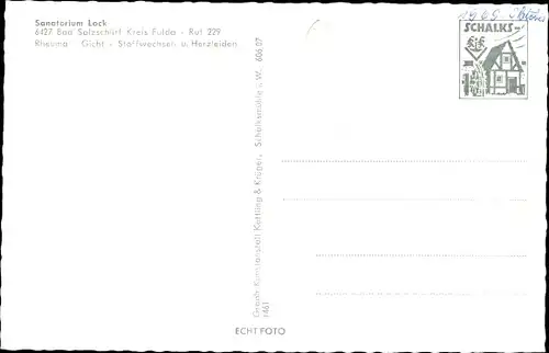 Ak Bad Salzschlirf in Hessen, Sanatorium Lock