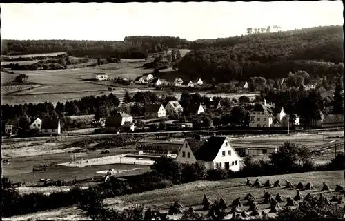 Ak Ilbeshausen Hochwaldhausen Grebenhain Hessen, Gesamtansicht, Pension Haus am Hegholz