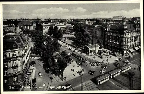 Ak Berlin Tiergarten, Potsdamer Platz, Leipziger Platz