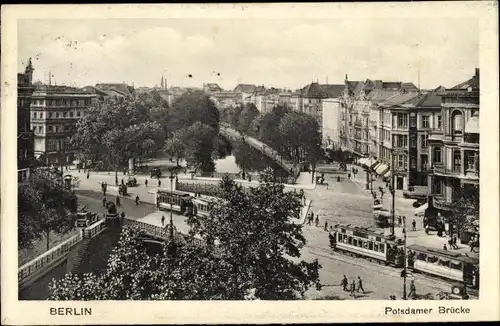 Ak Berlin Tiergarten, Potsdamer Brücke