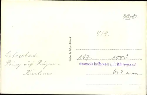 Ak Seebad Binz auf Rügen, Kurhaus, See, Strandpartie