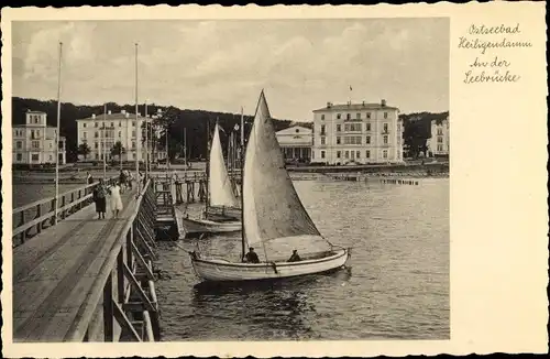 Ak Seebad Heiligendamm Bad Doberan, Seebrücke, Segelboot