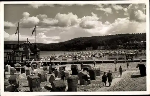 Ak Seebad Binz auf Rügen, Strandleben