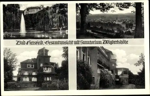 Ak Bad Hersfeld Hessen, Gesamtansicht, Sanatorium Wigbertshöhe