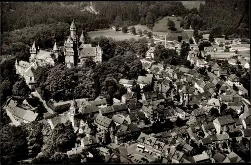 Ak Braunfels im Lahn Dill Kreis, Fliegeraufnahme