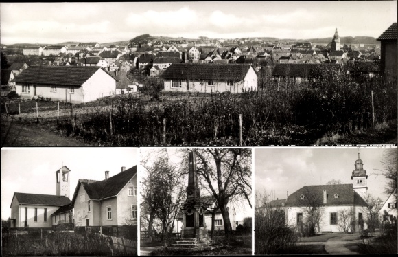 Ak Buchen im Odenwald Baden, Gesamtansicht, Kirche