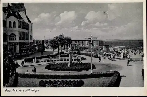 Ak Ostseebad Binz auf Rügen, Villen am Strand, Pavillon