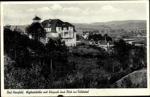 Ak Bad Hersfeld Hessen, Wigbertshöhe, Kurpark, Fuldatal