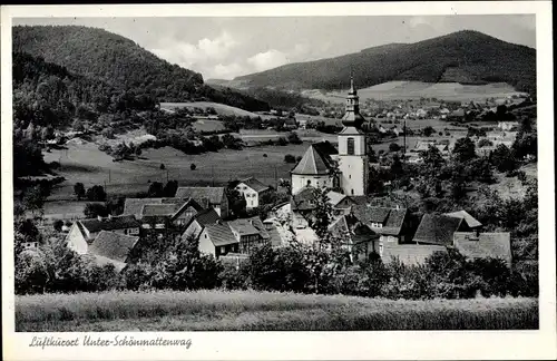 Ak Unter Schönmattenwag Wald Michelbach im Odenwald Hessen, Gesamtansicht