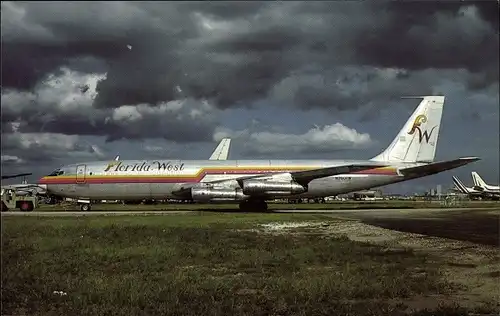 Ak Amerikanisches Passagierflugzeug, Florida West, Boeing 707-331C
