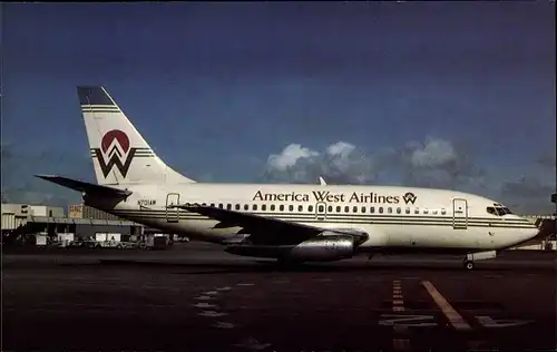 Ak Amerikanisches Passagierflugzeug, America West Airlines, Boeing 737-130