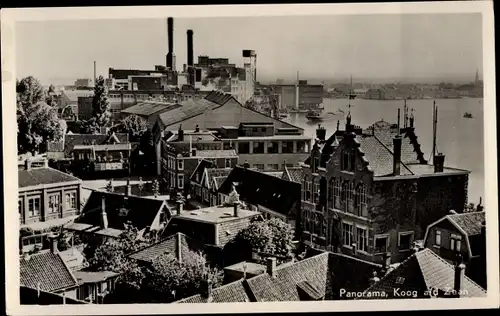 Ak Koog aan de Zaan Nordholland Niederlande, Panorama der Ortschaft