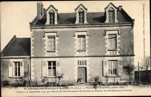 Ak Champ des Martyrs d'Avrillé Maine-et-Loire, Maison du Chapelain