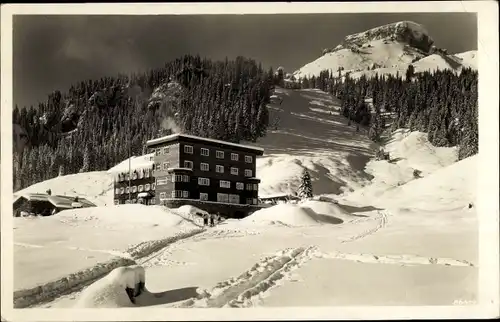 Ak Hirschegg Mittelberg im Kleinwalsertal Vorarlberg, Sporthotel Auenhütte