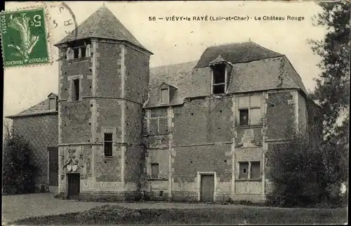 Ak Viévy le Rayé Loir-et-Cher, Le Chateau Rouge