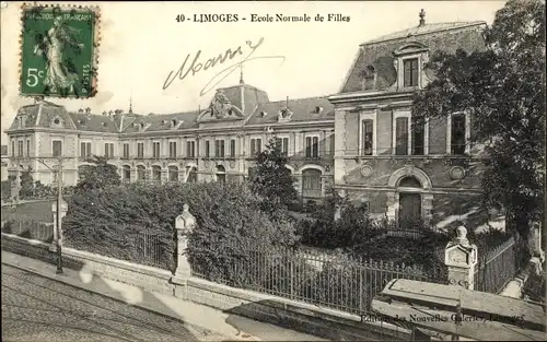 Ak Limoges Haute Vienne, Ecole Normale de Filles